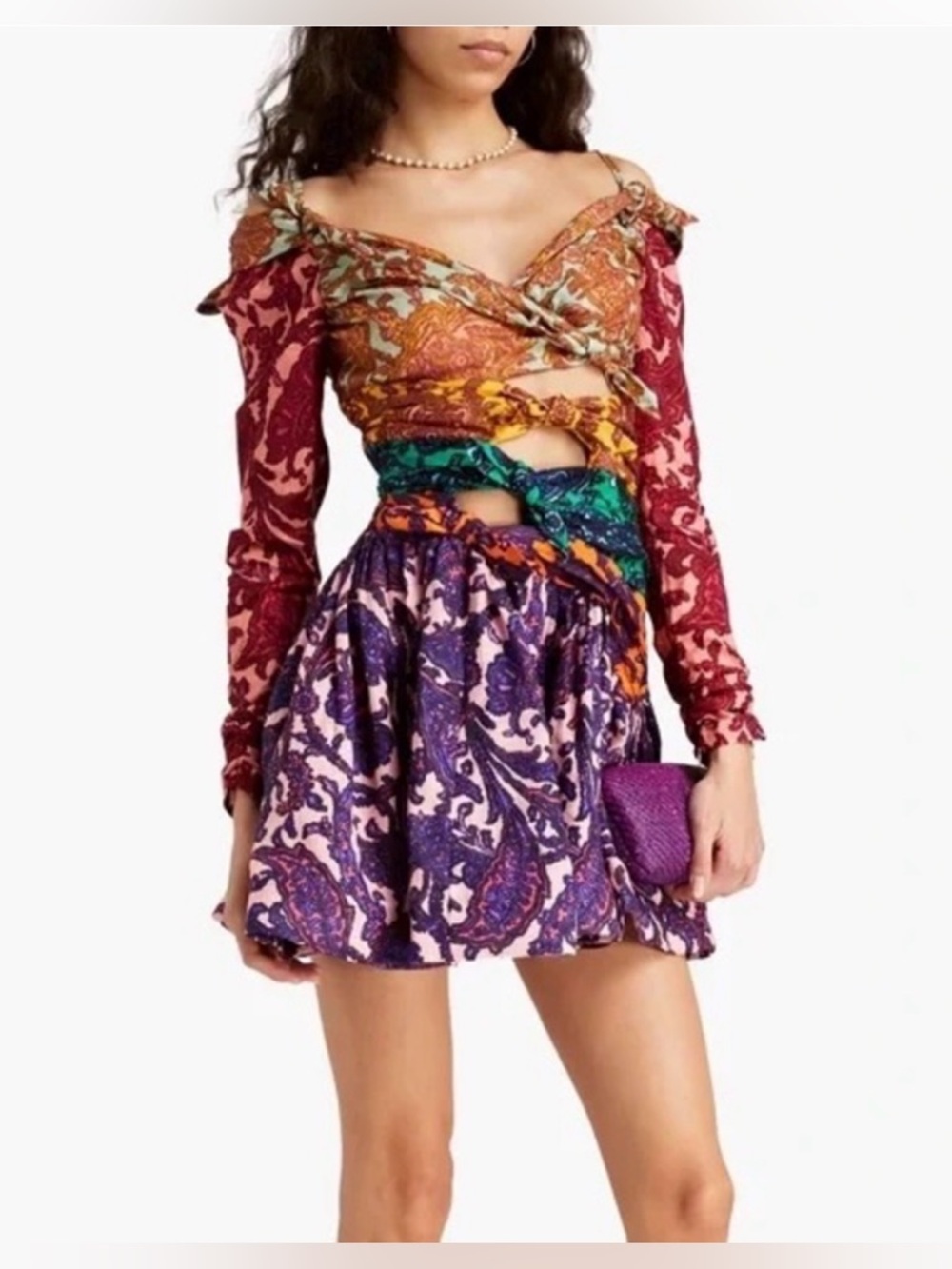 NWT Zimmerman Tiggy bow mini spiced Paisley gorgeous dress 0 XS